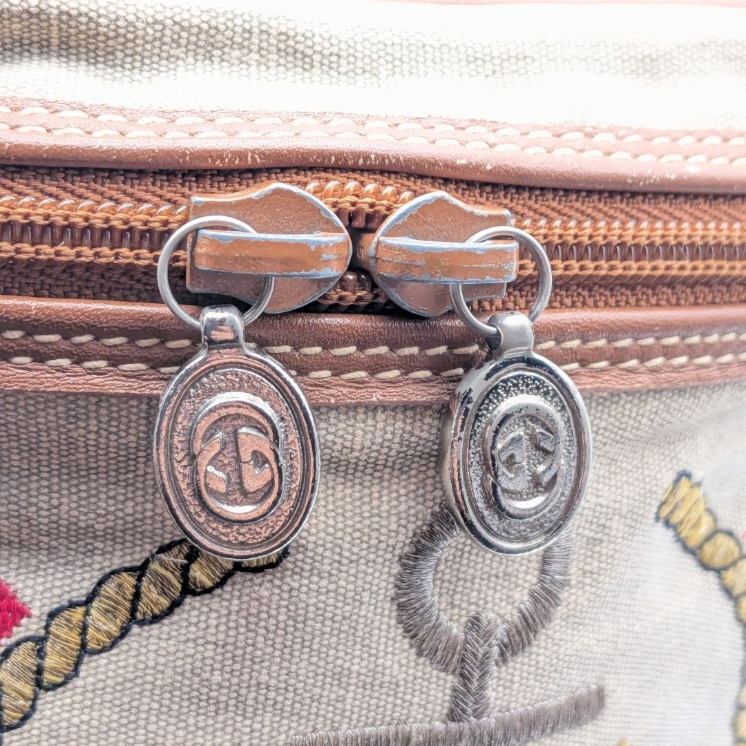 Gucci Marine Beige Canvas Tube Shoulder Bag — view 6