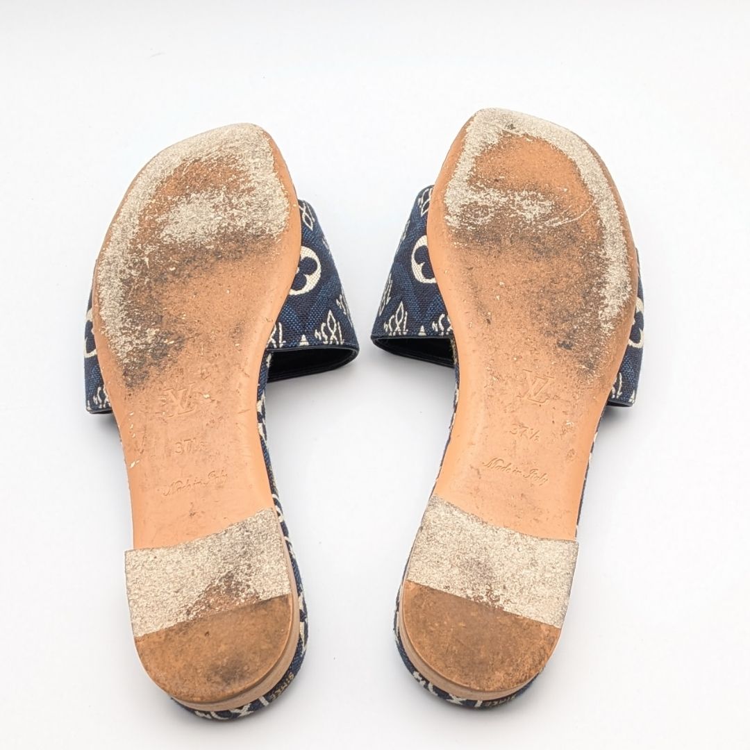 Louis Vuitton Revival Line Sandals Monogram Jacquard Navy — view 7
