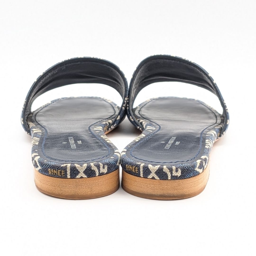 Louis Vuitton Revival Line Sandals Monogram Jacquard Navy — view 5