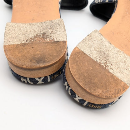 Louis Vuitton Revival Line Sandals Monogram Jacquard Navy — view 8