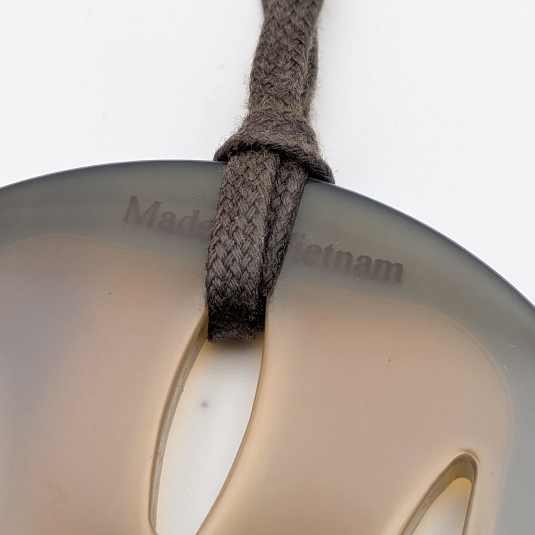 Hermes Buffalo Horn Necklace Purple Brown Round — view 5