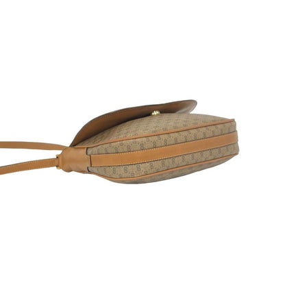 Gucci Vintage Micro GG Logo Print Leather Mini Shoulder Bag Pochette Brown — view 7