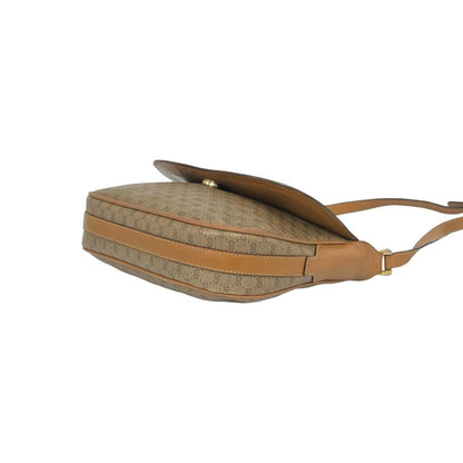 Gucci Vintage Micro GG Logo Print Leather Mini Shoulder Bag Pochette Brown — view 8
