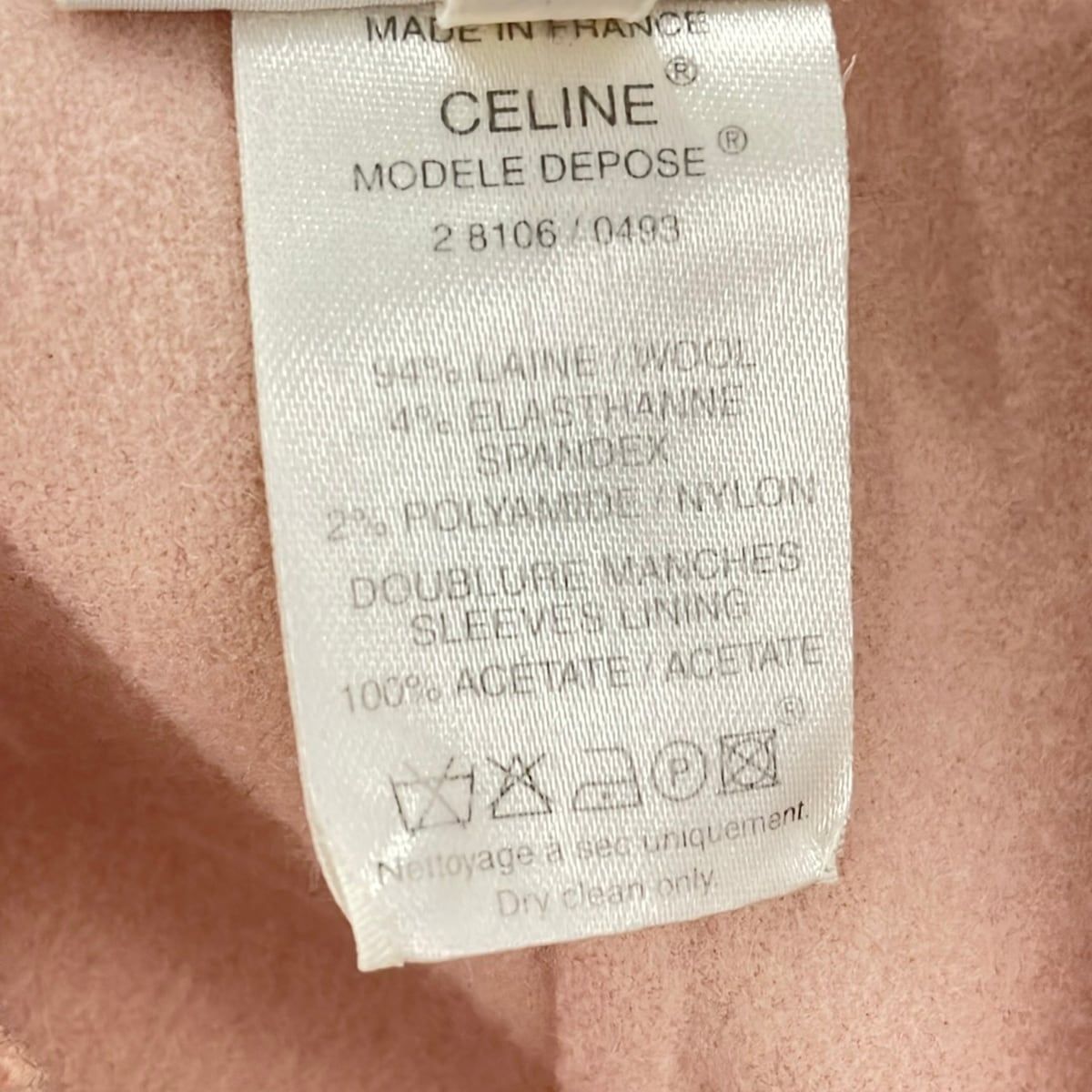 Celine Coat S Light Pink Long Sleeve Finition Winter 36 — view 4