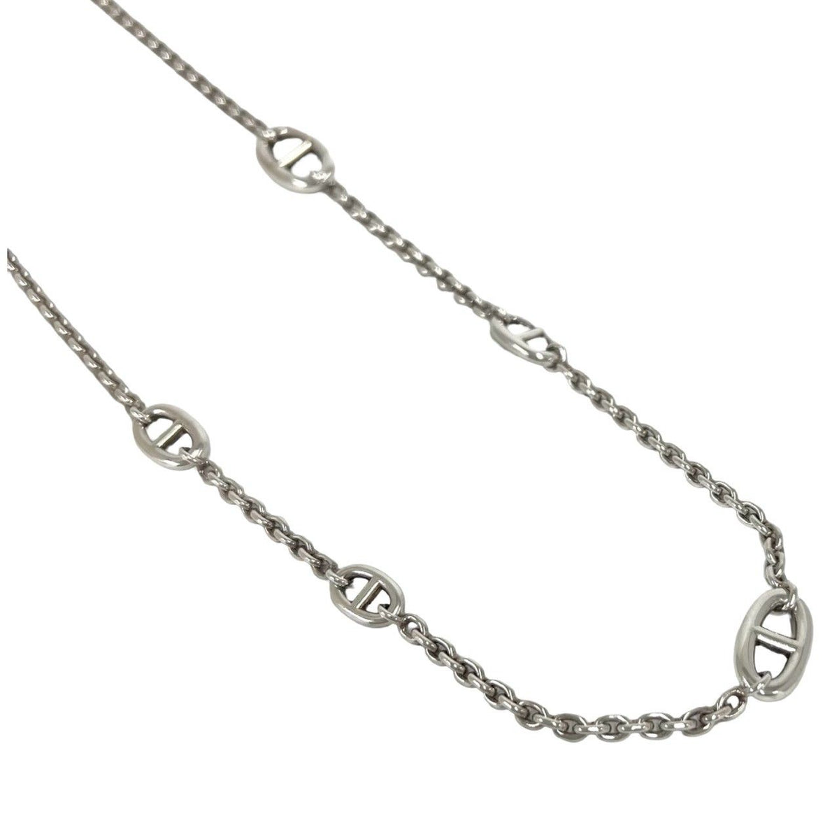 Hermes Chaine D'Ancre Farandole Necklace 925 Sterling Silver Choker Pendant — view 4