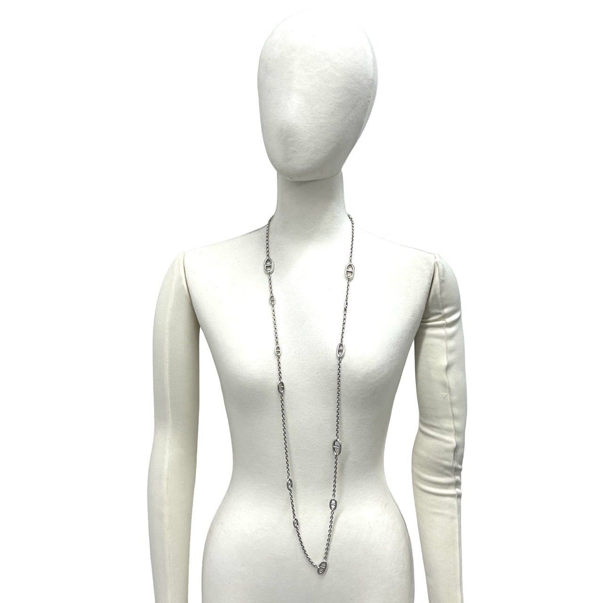 Hermes Chaine D'Ancre Farandole Necklace 925 Sterling Silver Choker Pendant — view 2