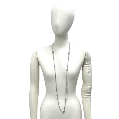 Hermes Chaine D'Ancre Farandole Necklace 925 Sterling Silver Choker Pendant — view 2