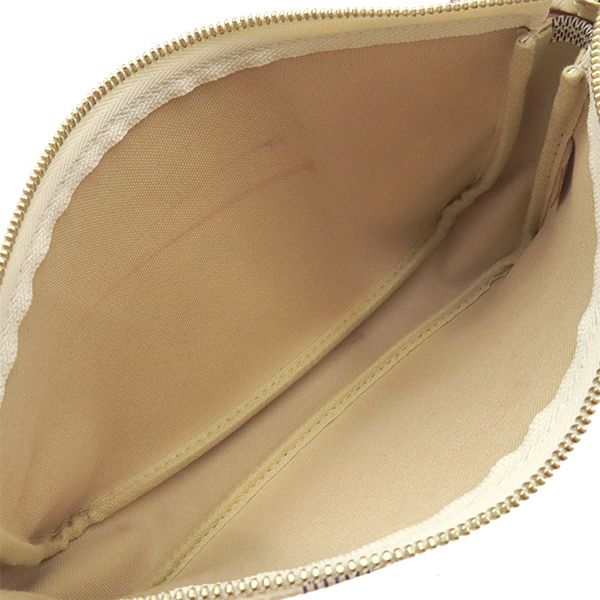 Louis Vuitton Pouch Pochette Soir Damier Azur Canvas Gold Handle — view 5