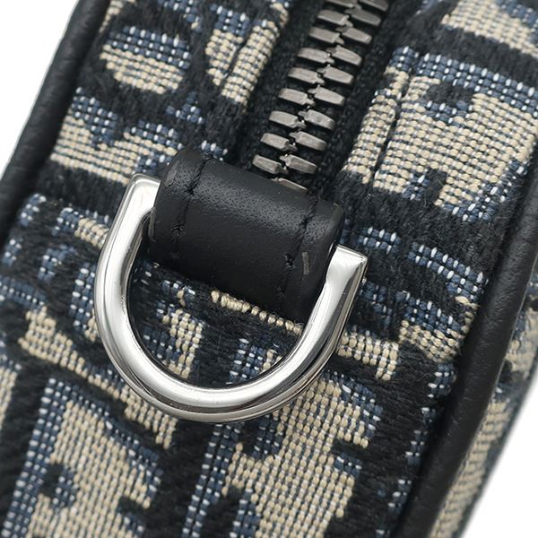 Dior Shoulder Bag Safar Mini Oblique Canvas Leather Beige Gunmetal All Over — view 5