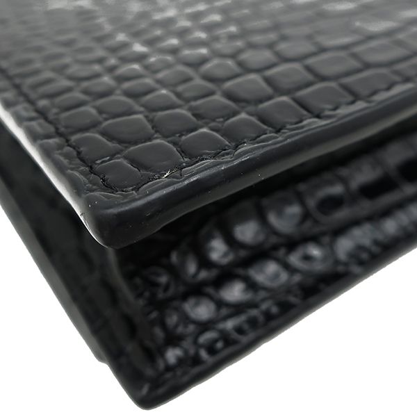 Saint Laurent 2-Way Kate Tassel Chain Wallet Leather Black Silver Shoulder Bag — view 4