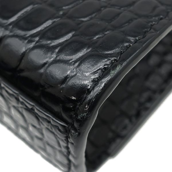Saint Laurent Shoulder Bag Kate Tassel Chain Leather Black Silver Monogram — view 4