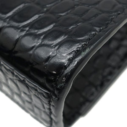 Saint Laurent Shoulder Bag Kate Tassel Chain Leather Black Silver Monogram — view 4
