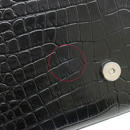 Saint Laurent Shoulder Bag Kate Tassel Chain Leather Black Silver Monogram — view 6