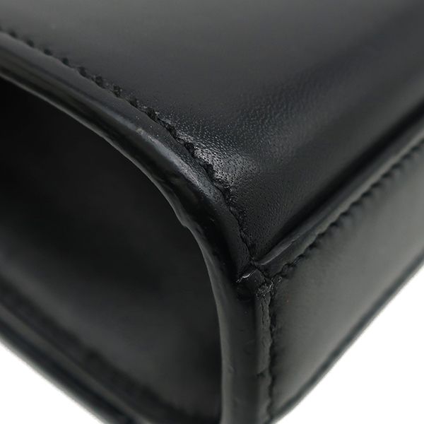 Saint Laurent Shoulder Bag Kate Tassel Chain Leather Black Gold Monogram — view 5