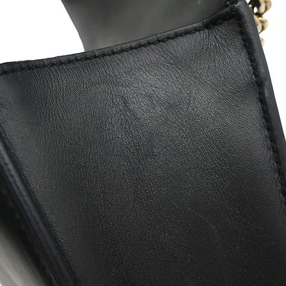 Saint Laurent Shoulder Bag Kate Tassel Chain Leather Black Gold Monogram — view 8