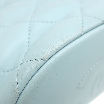 Chanel 2-Way Quilted Mini Bucket Bag Lambskin Light Blue Gold — view 4