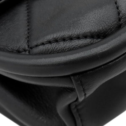 Chanel Shoulder Bag CC Logo Mini Chain Calfskin Black Gold — view 4