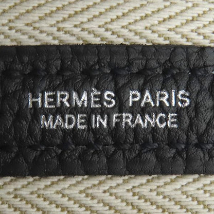 Hermes Tote Bag Garden Party TPM 30 Negotiating Black Silver New All Leather — view 6