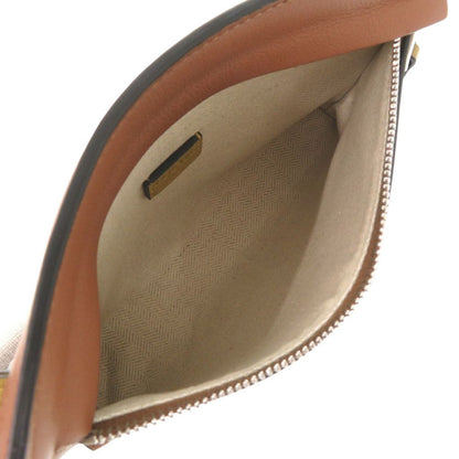 Loewe Anagram T Pouch Leather Brown — view 6