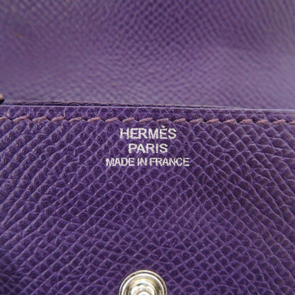 Hermes le Vanquatre Veau Epsom Violet Silver Coin Purse — view 8