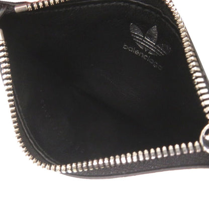 Balenciaga Adidas Collaboration Trefoil Leather Black Wallet on Chain — view 5