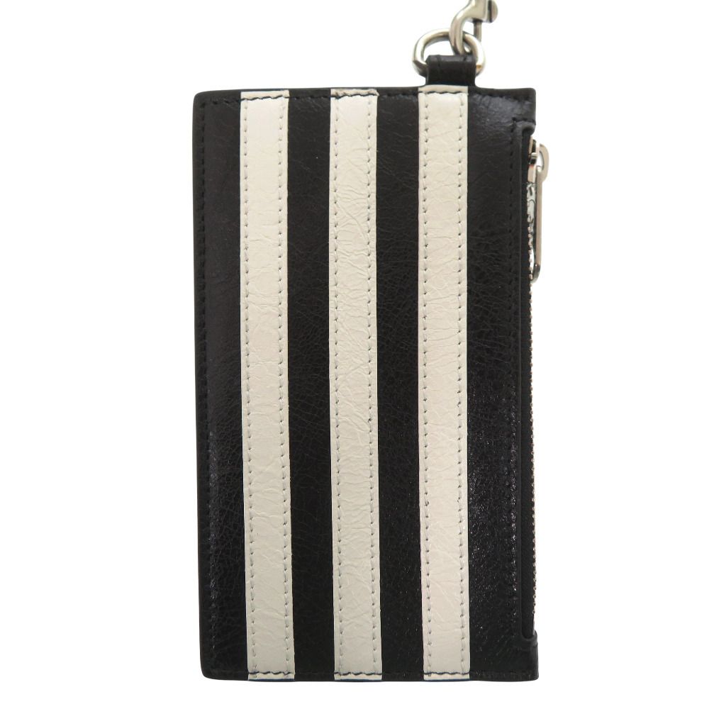 Balenciaga Adidas Collaboration Trefoil Leather Black Wallet on Chain — view 3