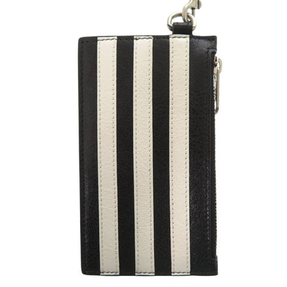 Balenciaga Adidas Collaboration Trefoil Leather Black Wallet on Chain — view 3