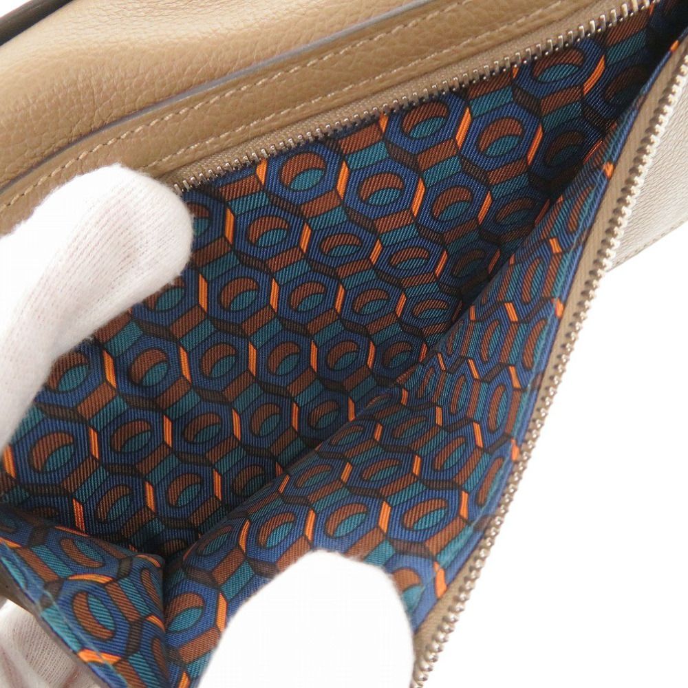 Hermes Citizen Twill Evercolor Brown Silver Wallet — view 7