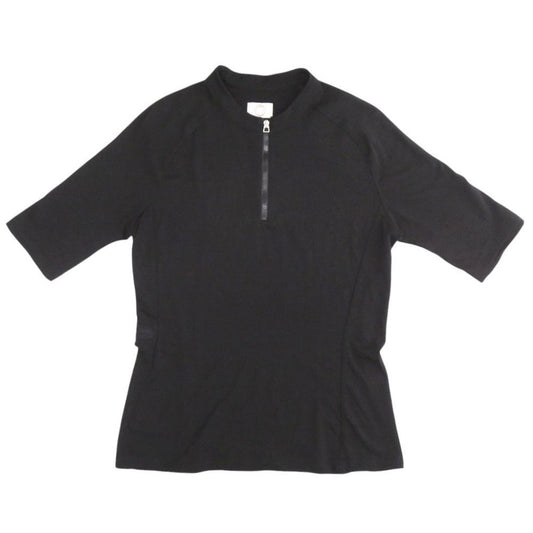 Hermes Fit Series Clou de Selle Half Zip Wool Black T-Shirt L