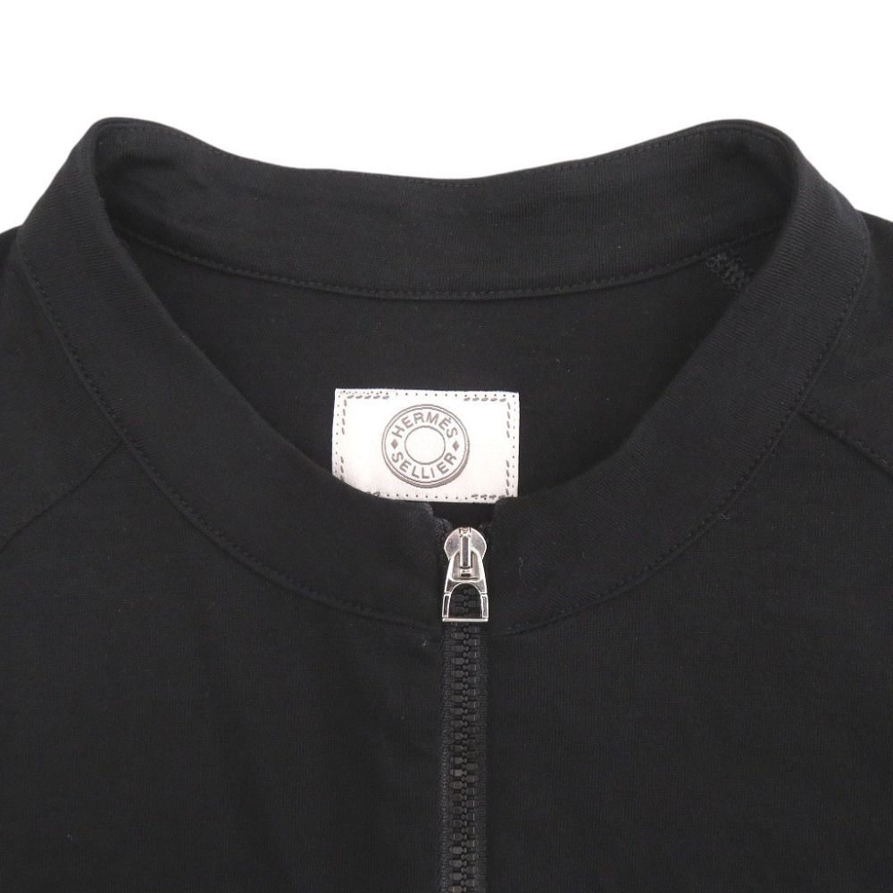 Hermes Fit Series Clou de Selle Half Zip Wool Black T-Shirt L — view 3