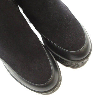 Louis Vuitton Laureate Monogram Boots Short Logo Suede Platform Black — view 3