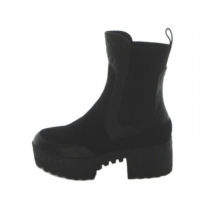 Louis Vuitton Laureate Monogram Boots Short Logo Suede Platform Black