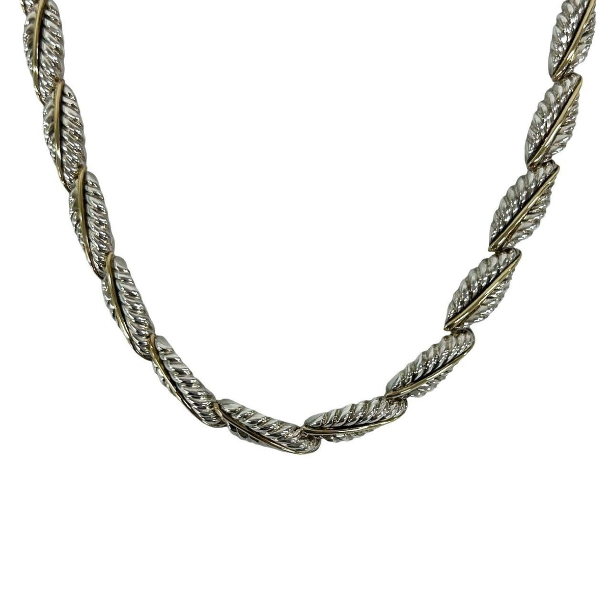 Tiffany & Co Natura Roulis Full Duo Necklace 925 Sterling Silver 18 18K Gold — view 4