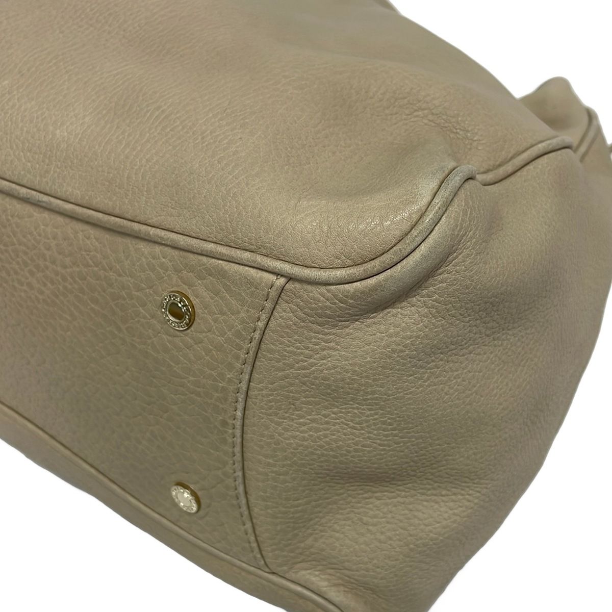 Bvlgari Tote Bag Monete Beige 2-Way Leather — view 6