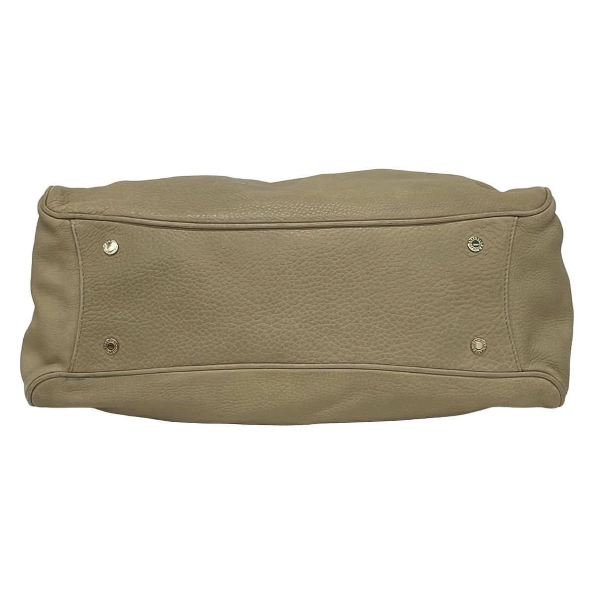 Bvlgari Tote Bag Monete Beige 2-Way Leather — view 5