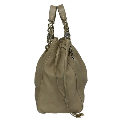 Bvlgari Tote Bag Monete Beige 2-Way Leather — view 2