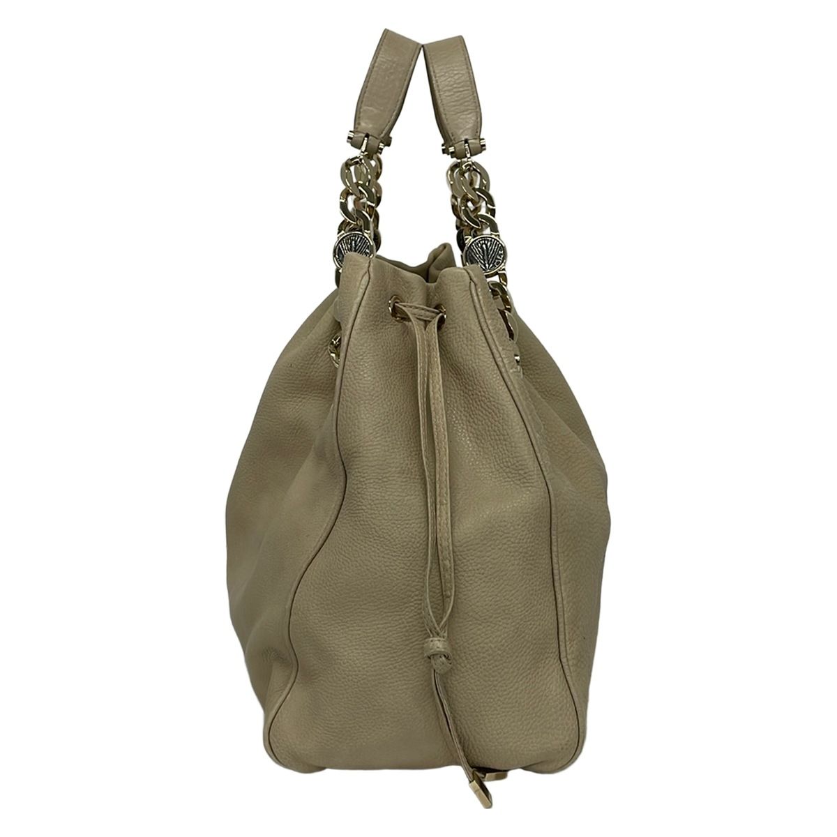 Bvlgari Tote Bag Monete Beige 2-Way Leather — view 4