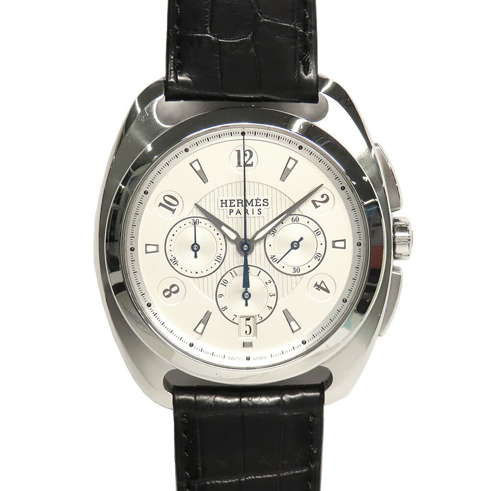 Hermes Dressage Chronograph DR 5.910 SS Tapestry Watch