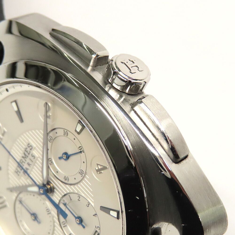 Hermes Dressage Chronograph DR 5.910 SS Tapestry Watch — view 3
