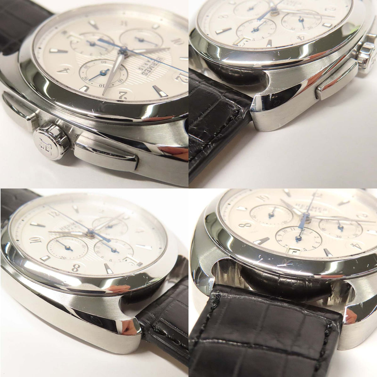 Hermes Dressage Chronograph DR 5.910 SS Tapestry Watch — view 8