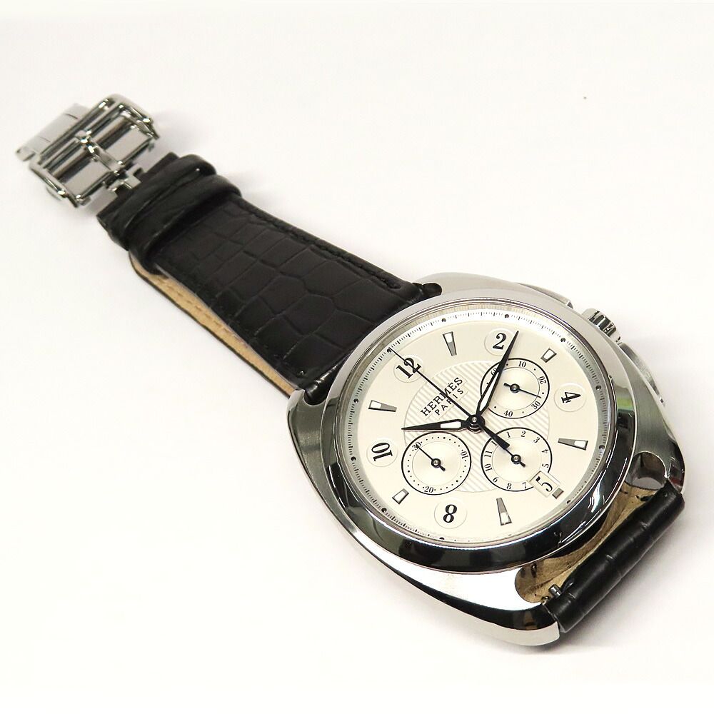 Hermes Dressage Chronograph DR 5.910 SS Tapestry Watch — view 7