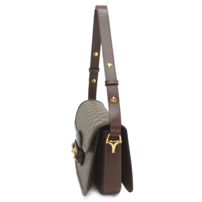 Gucci GG Supreme Horsebit Shoulder Bag Brown — view 2