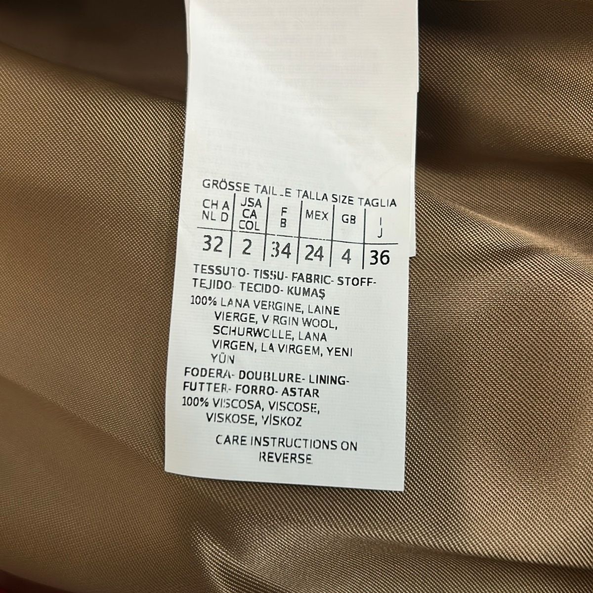 Max Mara Studio Coat 2 Brown Long Sleeve Fur Fall Winter M — view 4