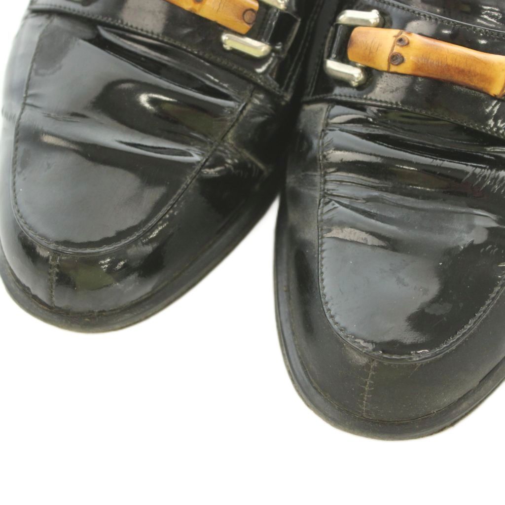 Gucci Loafers Leather Bamboo Motif Black — view 3