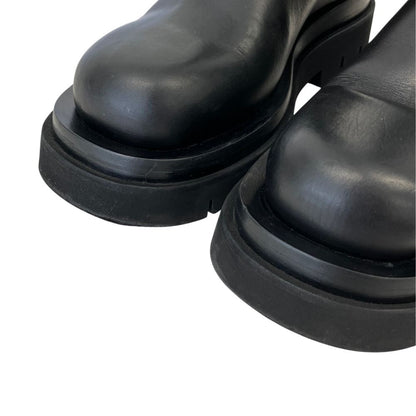Bottega Veneta Leather Rug Boots Side Gore Chelsea Black — view 6