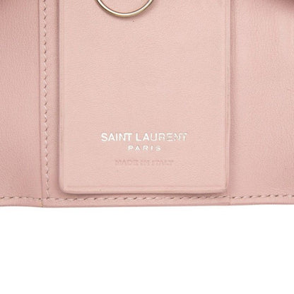 Saint Laurent YSL Logo Case Pink Leather Card Holder — view 7
