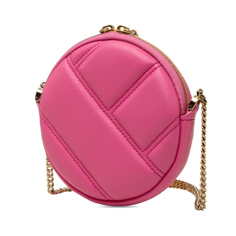 Bvlgari Serpenti Cabochon Mini Chain Shoulder Bag Pochette Pink Leather — view 2