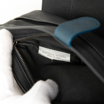 Bottega Veneta Intrecciato Clutch Black Navy Leather — view 6