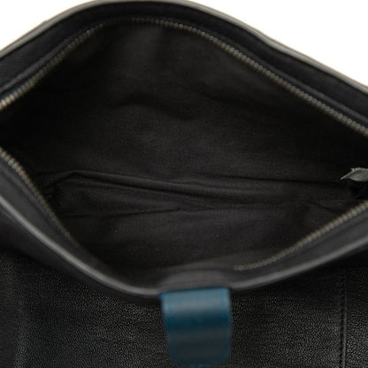 Bottega Veneta Intrecciato Clutch Black Navy Leather — view 4