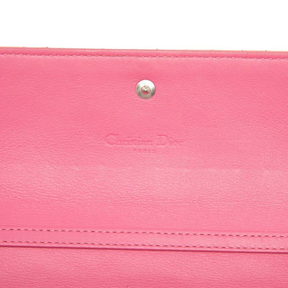 Dior Cannage Lady Dior Wallet Chain Shoulder Bag Pink Patent Leather — view 6